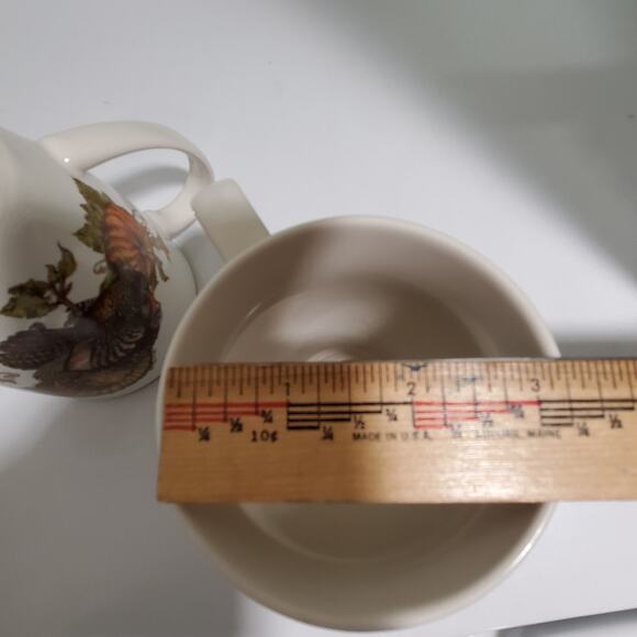 Pottery Barn Heritage Turkey Mugs Set of 2 Thanksgiving Coffee Stoneware Harvest - Picture 11 of 15